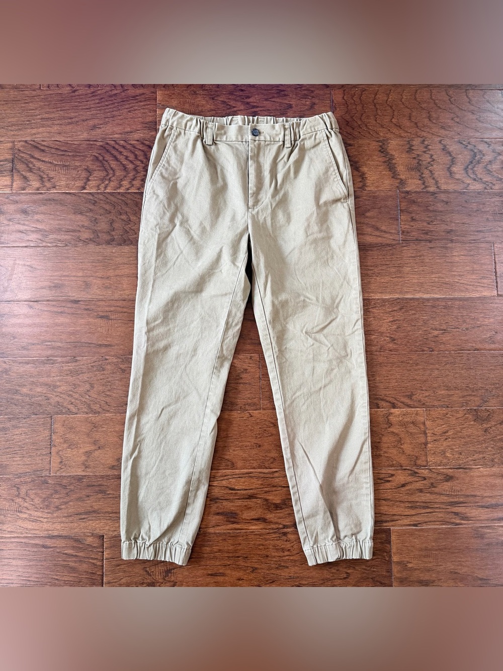 Brooks Brothers Pants Men’s 34x29 Khaki Twill Stretch Drawstring Tapered Joggers
